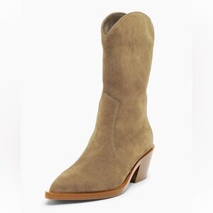 Gianvito Rossi Camel Suede Heeled Boots